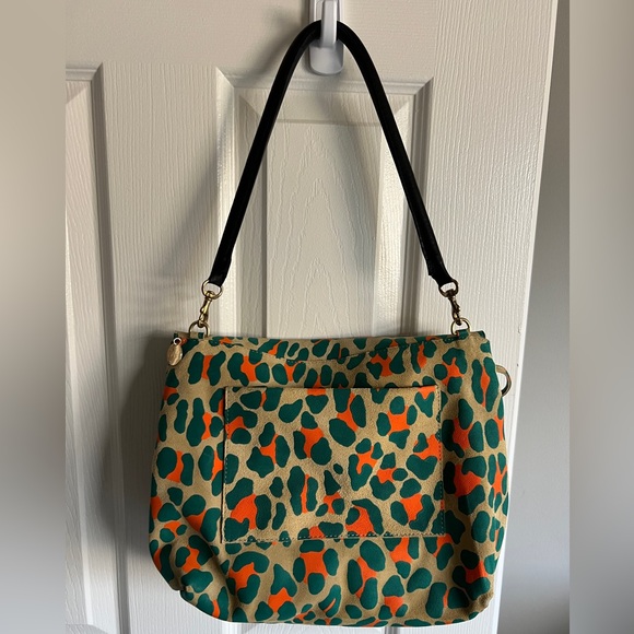 Clare V. Helene Bag in Neon Pablo Cat Suede - Picture 4 of 5